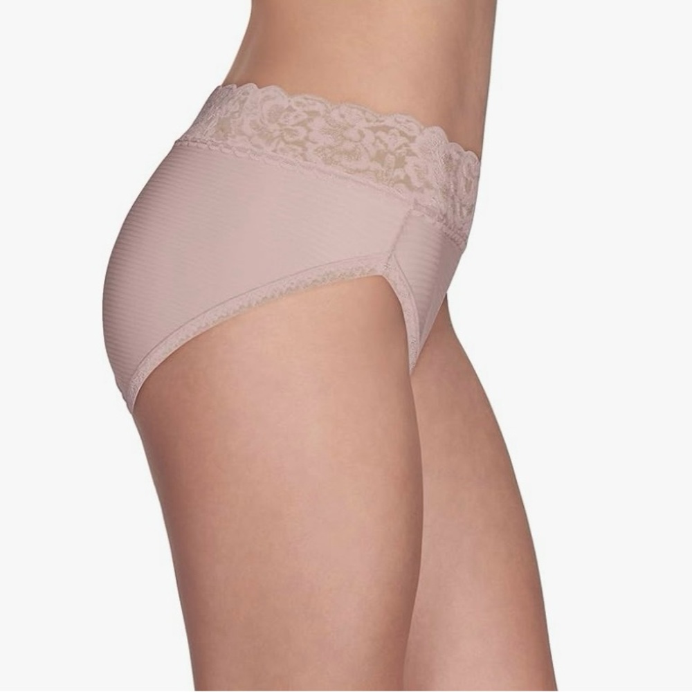 Vanity Fair Lace Trim High-Cut Panties Pack of 3 - Picture 3 of 9